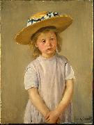 Child in a Straw Hat Mary Cassatt